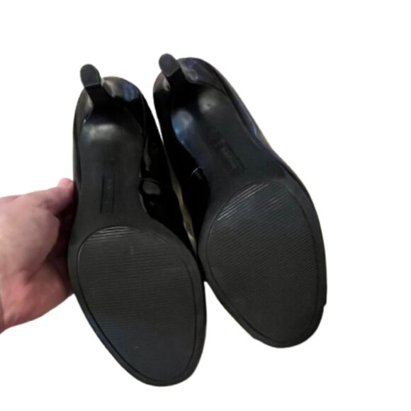 Kelly & Kate Black Patent Peep Toe Pump Heels - 8.5 - Picture 4 of 4